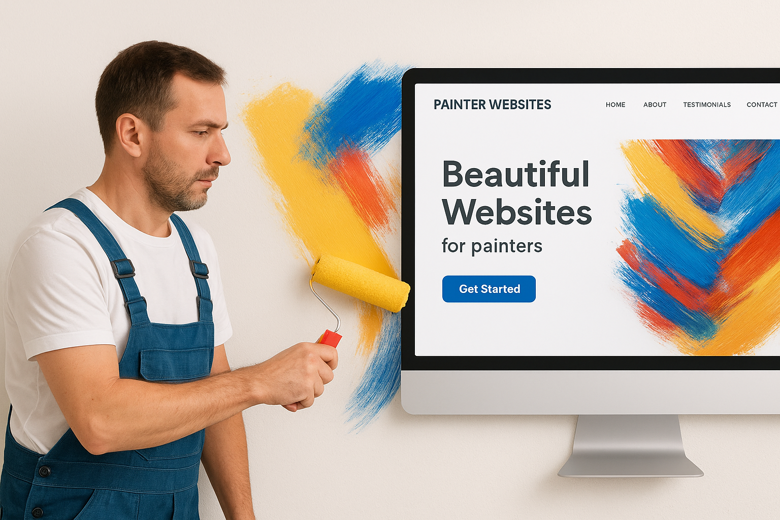 Professional painter website design showcasing modern web development for painting businesses